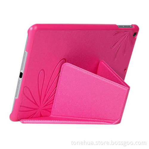 Hot sale Fold Stand PU Leather Steel Case for iPad Air